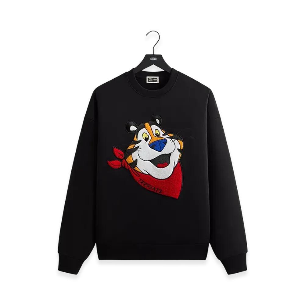 Kith Treats x Kellogg's Frosted Flakes Cereal & Tony the Tiger Tony Nelson Crewneck "Black"