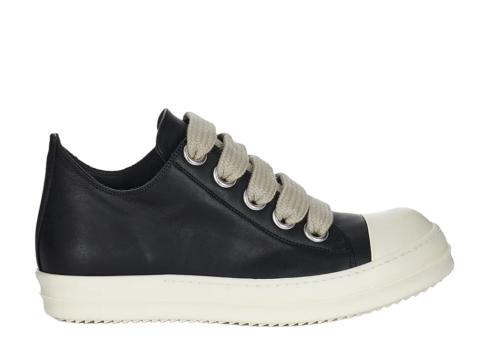 Rick Owens Women's Jumbolace Low Sneaks "Black/Milk"