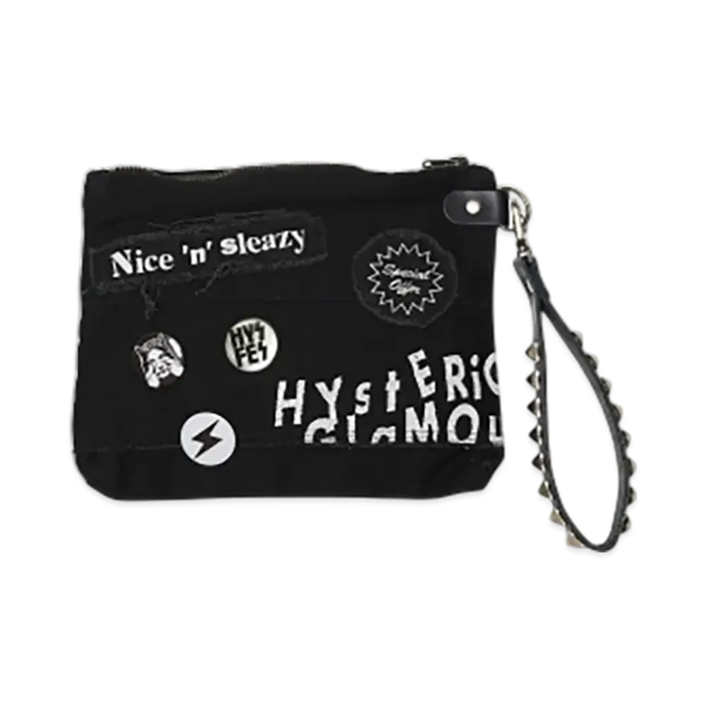 HYSTERIC GLAMOUR Studs Belt Clutch Bag "Black"