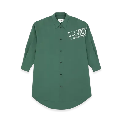 MM6 Maison Margiela Women's Poplin Shirt Dress "Green"