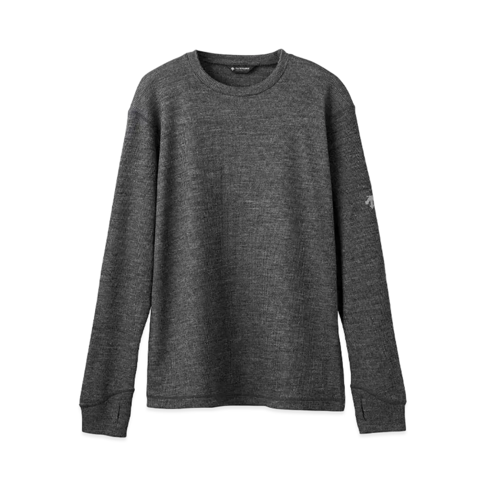 DESCENTE ALLTERRAIN 81 Waffle Wool L/S Shirt "Charcoal Gray"