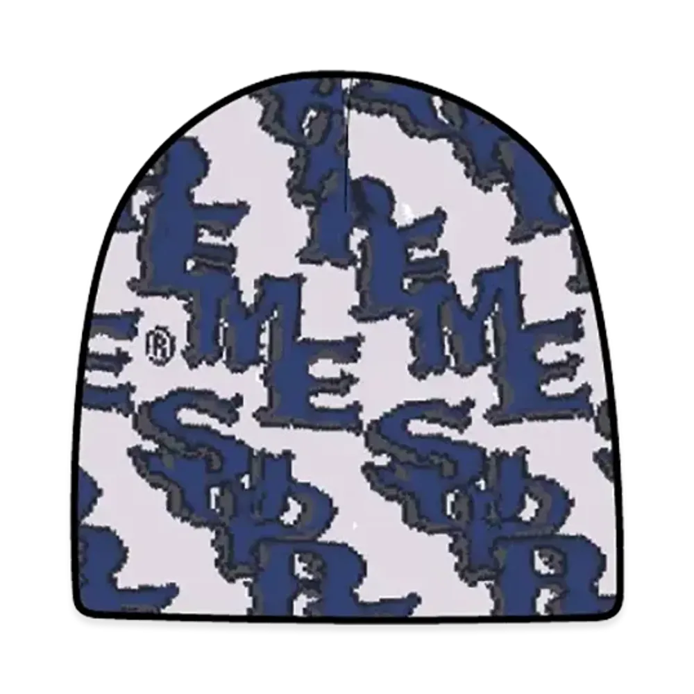 Supreme Slanted Gothic Outline Beanie "White"
