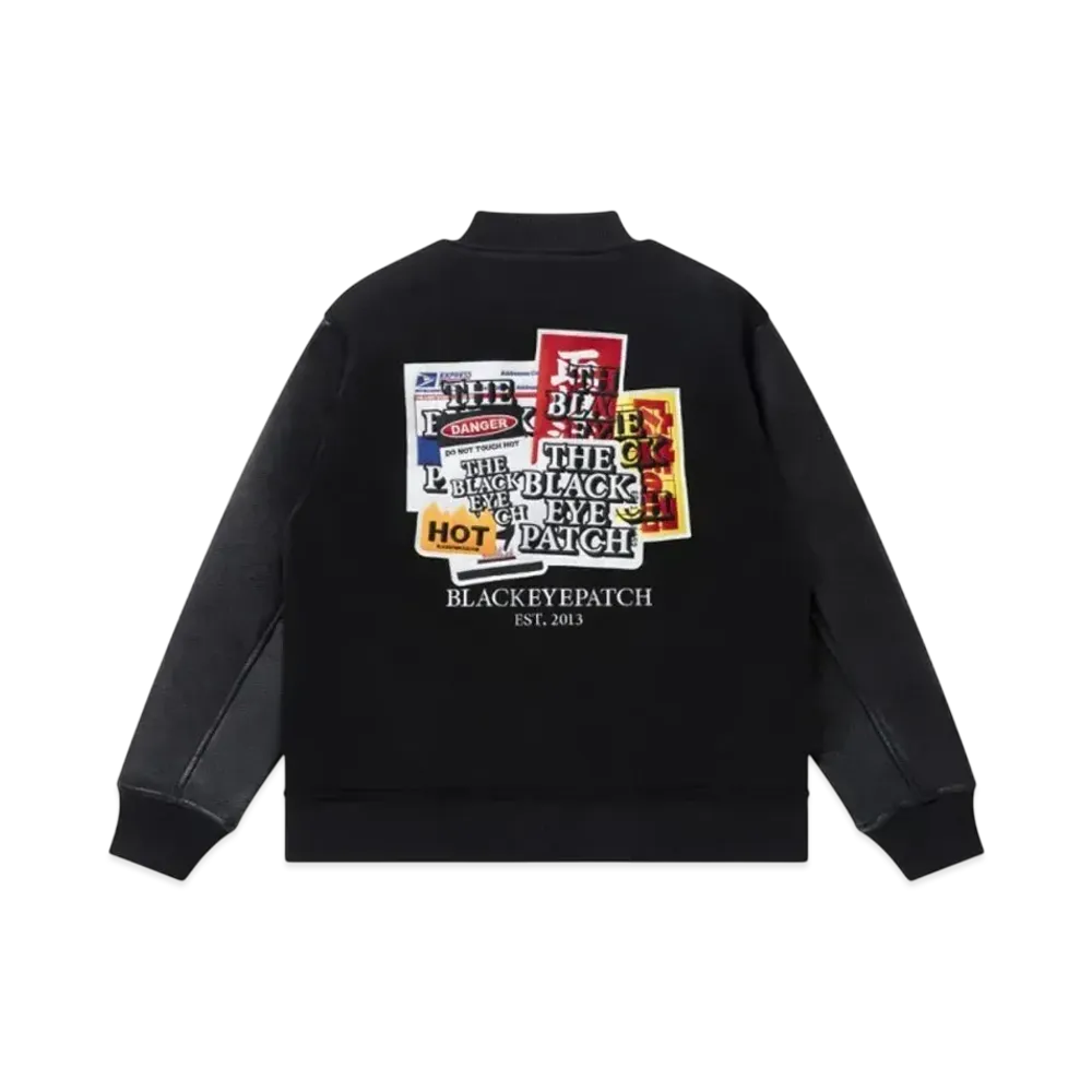 Blackeyepatch Label Pack Patched Stadium Jacket "Black"