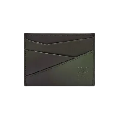 LOEWE Puzzle Plain Card Holder Silk Calf "Bottle Green"