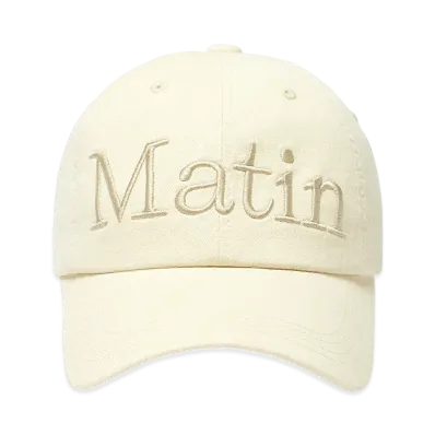 Matin Kim Matin Logo Washed Ball Cap "Light Beige"