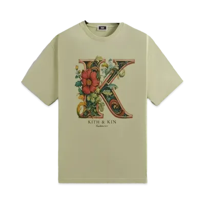 Kith Floral K Vintage Tee "Stoneware"