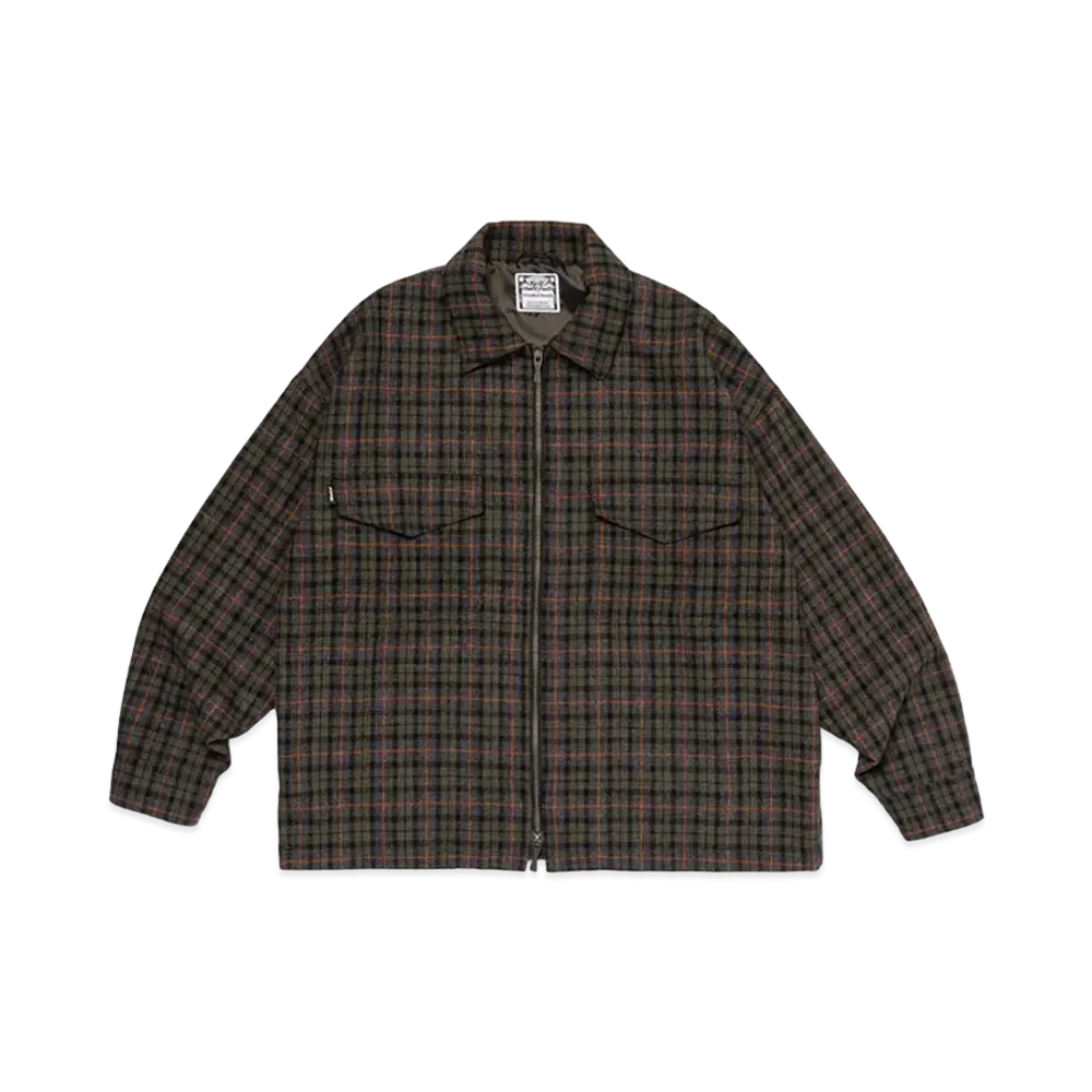 Wasted Youth Zip Up Shirts "Olive Drab" / VERDY