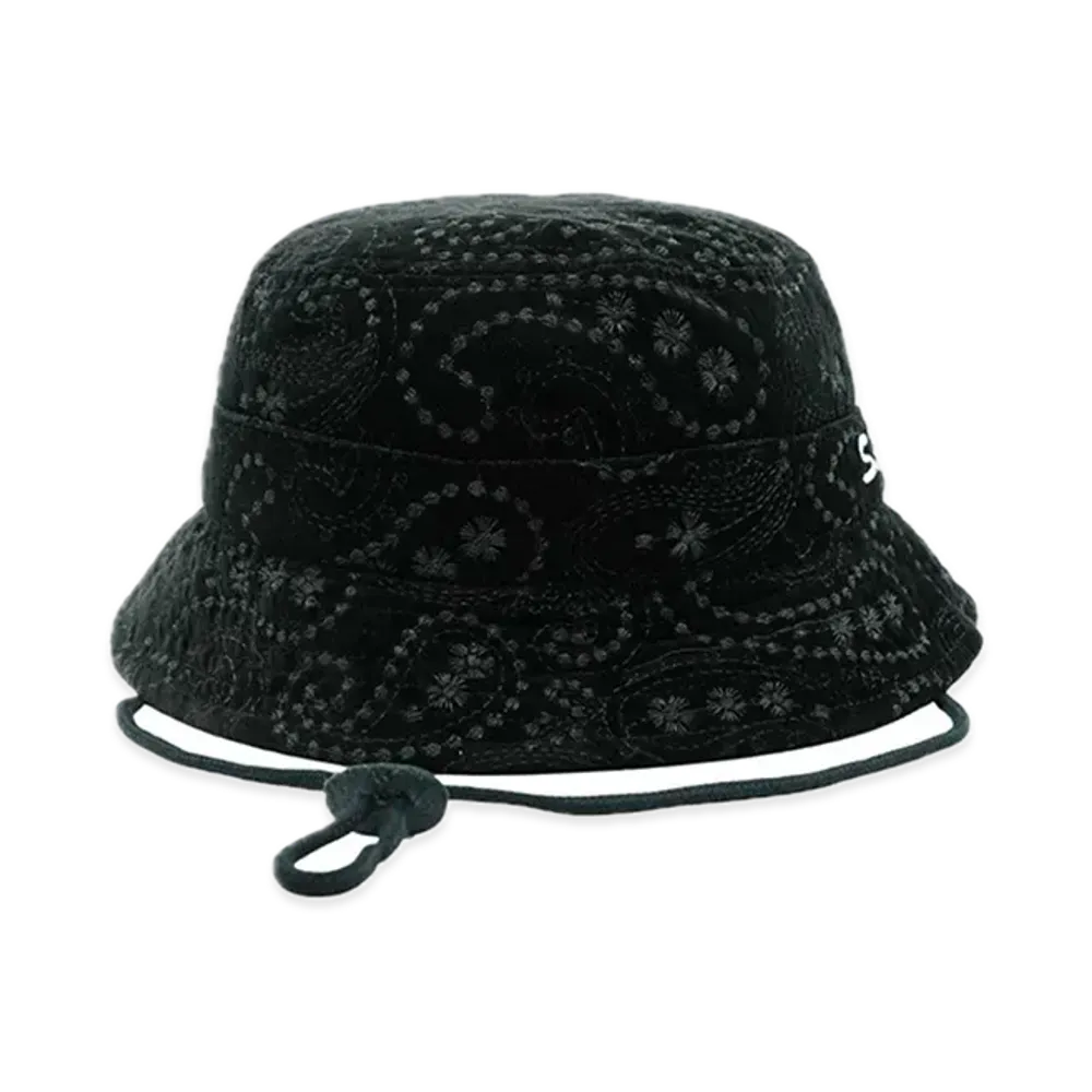Supreme Velvet Paisley Boonie "Black"