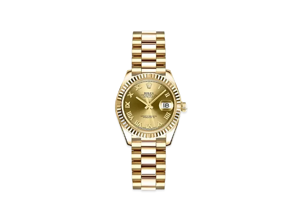 ROLEX Lady-Datejust "Champagne Roman/Yellow Gold"