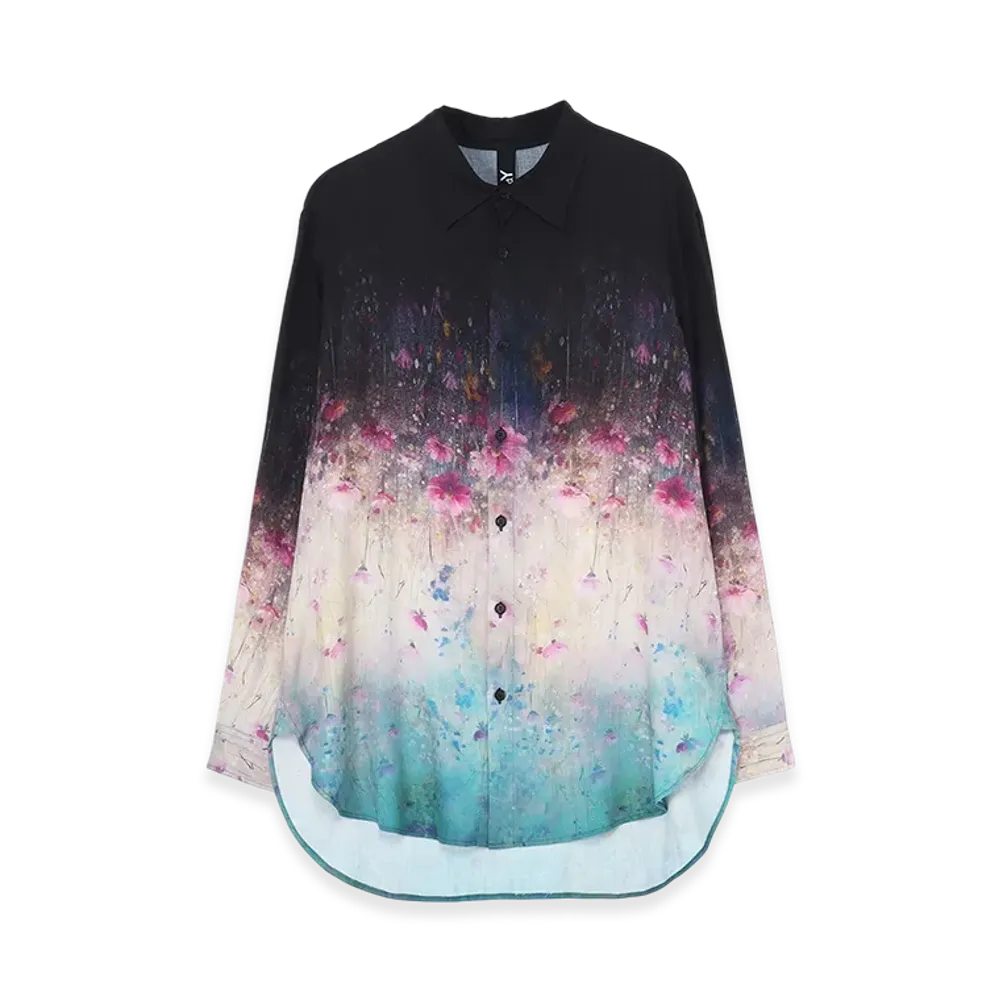 Ground Y x CHAINSAW MAN Collaborate Collection Flower Graphic Shirt "Yellow/Blue"