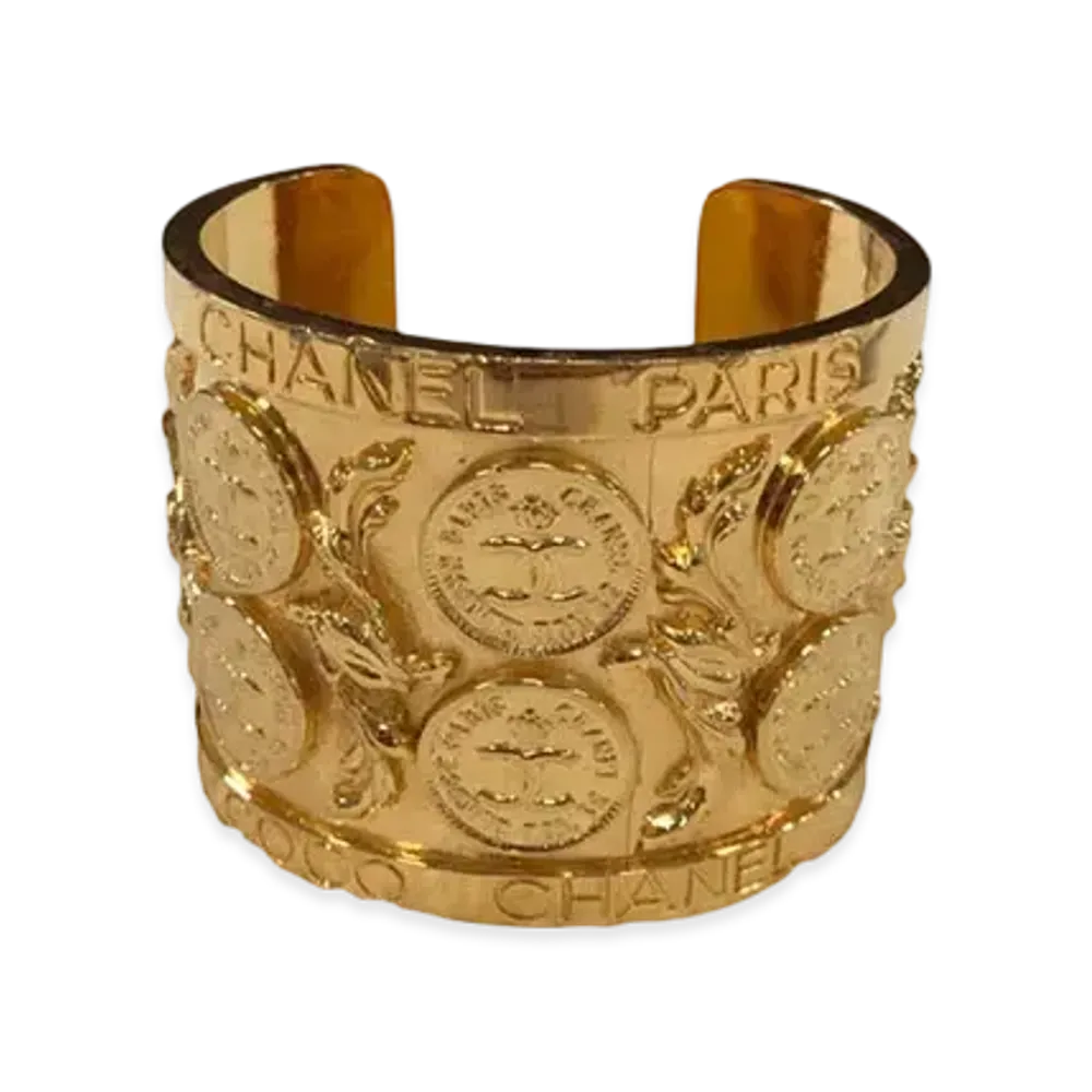 CHANEL Coco Mark Bangle "Gold"