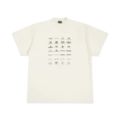BALENCIAGA Archives Logos T-shirt Oversized "Light Beige"