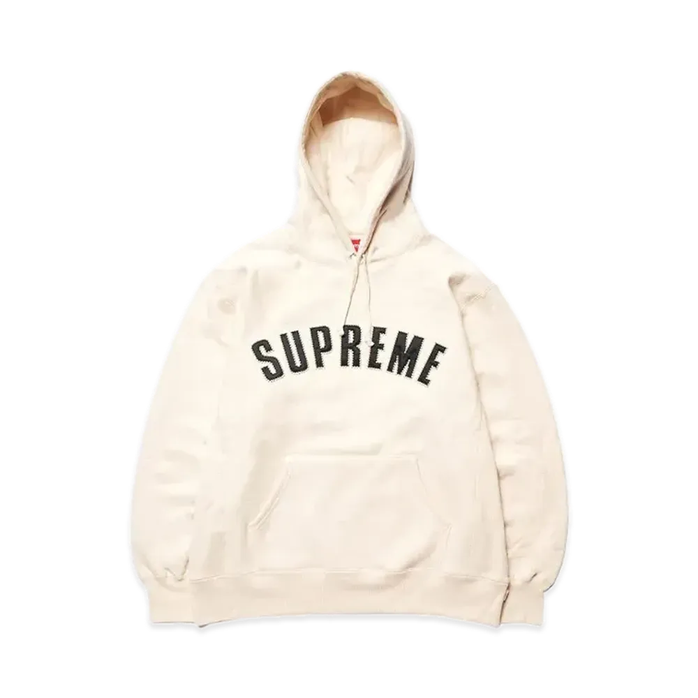 Supreme Pearl Logo Hooded Sweatshirt "Natural"