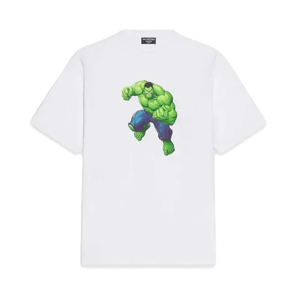 Balenciaga HULK 2021MARVEL MEDIUM FIT T-SHIRT "White"