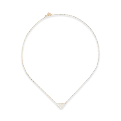 PRADA Eternal Gold Eternal Mini Triangle Pendant Necklace in Yellow Gold and Diamonds