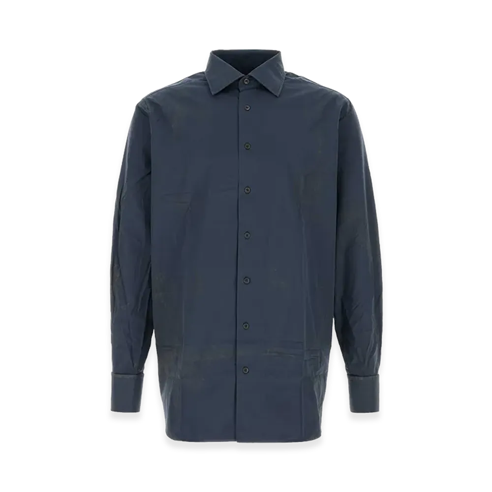 PRADA Blu Poplin Shirt "Navy Blue"