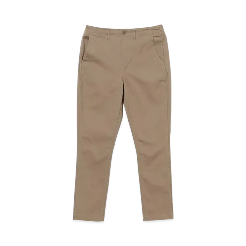 BEAMS Cotton Pique Stretch Tapered Pants "Beige"