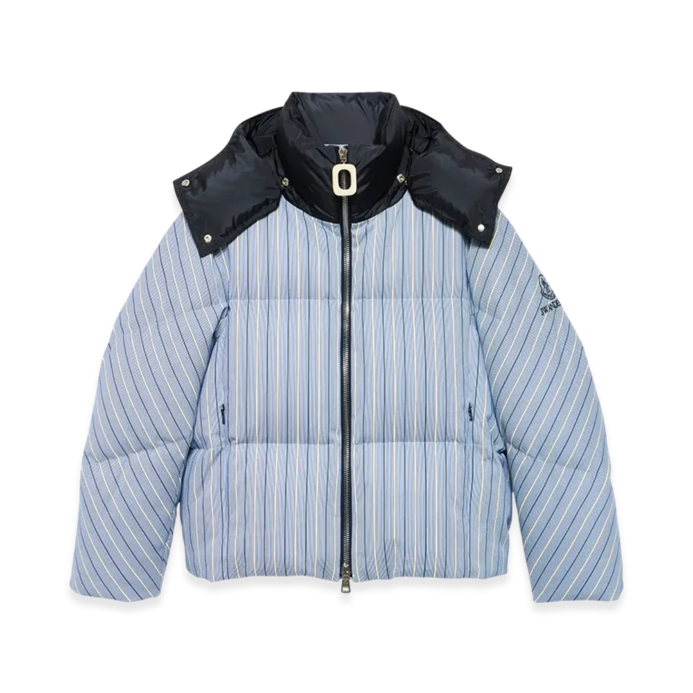 MONCLER x JW ANDERSON Women's Striped Puffer Jacket "Blue/White"