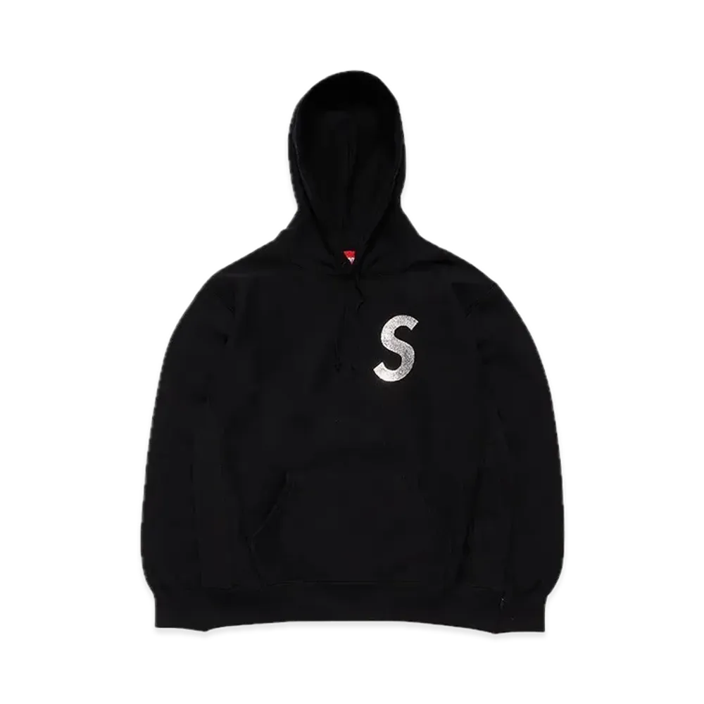 Supreme x Swarovski S Logo Hooded Sweatshirt "Black"