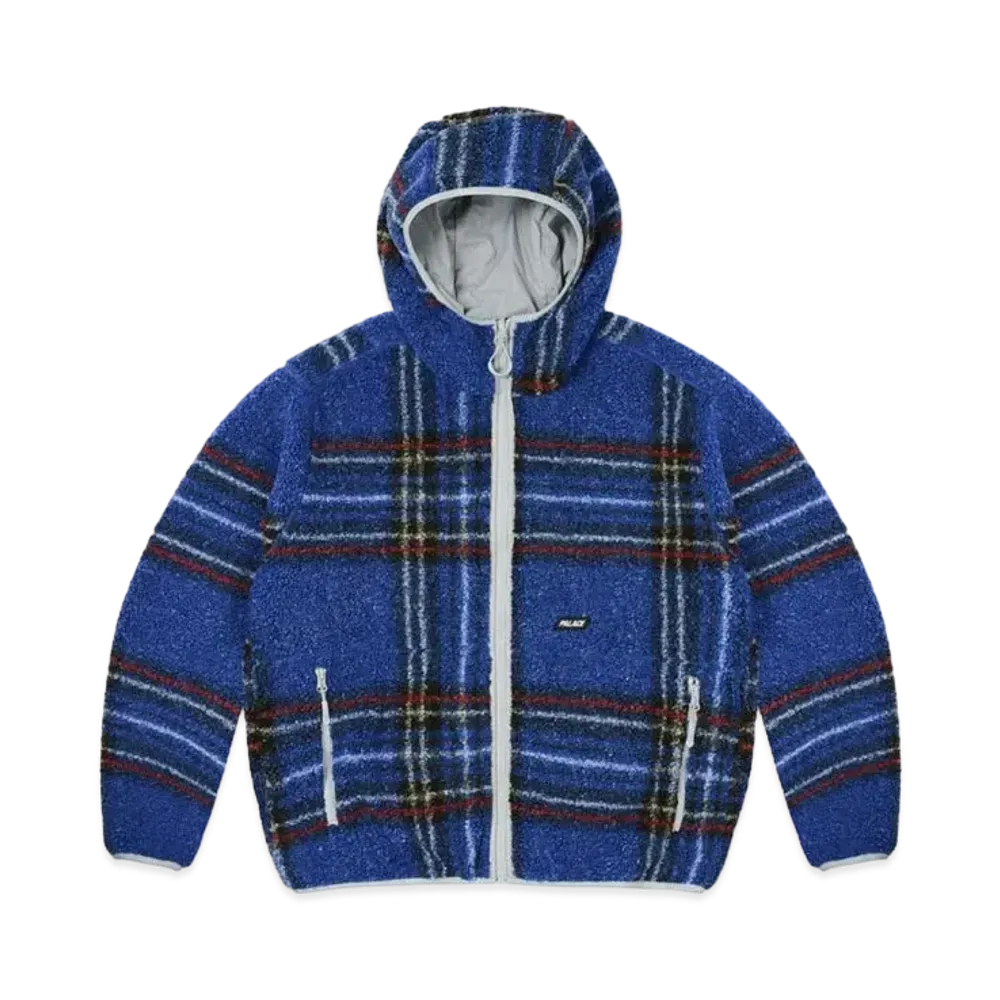 PALACE Reversible Check Fleece Jacket "Blue"