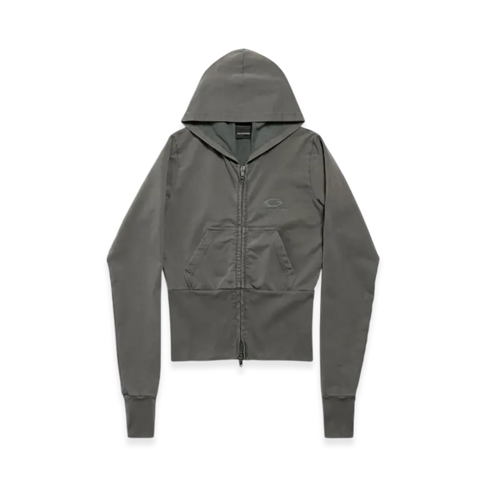 BALENCIAGA Women's Loop Sports Icon High Rib Zip-up Hoodie "Grey"