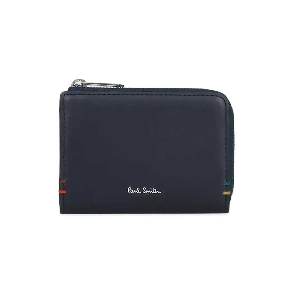Paul Smith Highlight Stitch Coin / Pass Case "Navy"