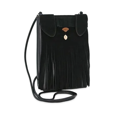 FURLA Women's Allegra Komondor Mini Vertical Crossbody Shoulder Bag "Nero"