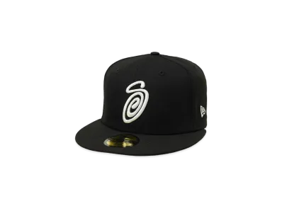 Stussy x NEW ERA 59Fifty Curly S "Black"