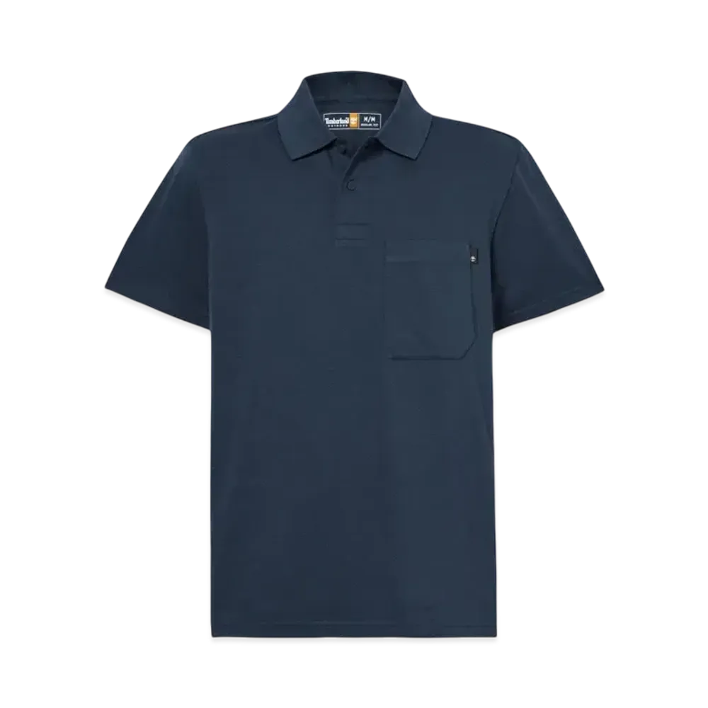 Timberland Men's Short Sleeve Timber Chill Anti UV Polo Shirt "Dark Sapphire"