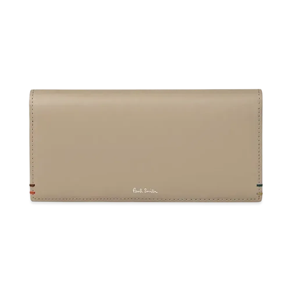 Paul Smith Highlight Stitch Long Wallet "Beige"