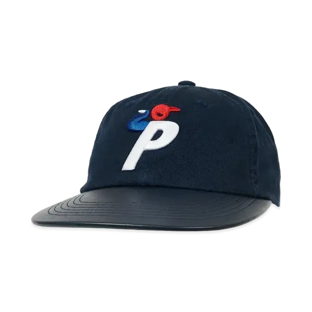 PALACE Faux Leather Bunning Man Snapback "Navy"