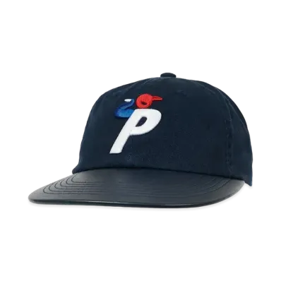 PALACE Faux Leather Bunning Man Snapback "Navy"