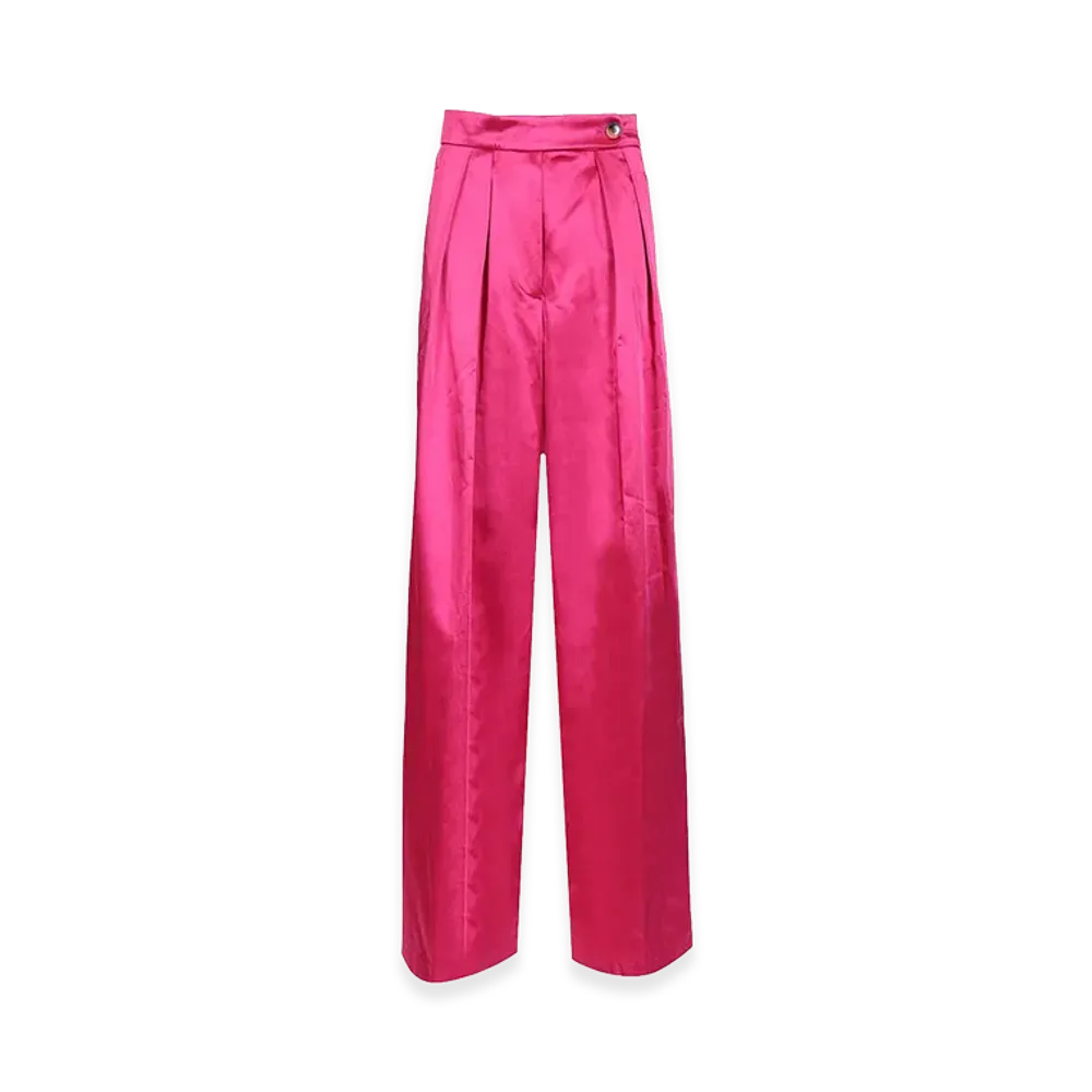 DRIES VAN NOTEN Women's Wide Trousers "Fuchsia/Pink"