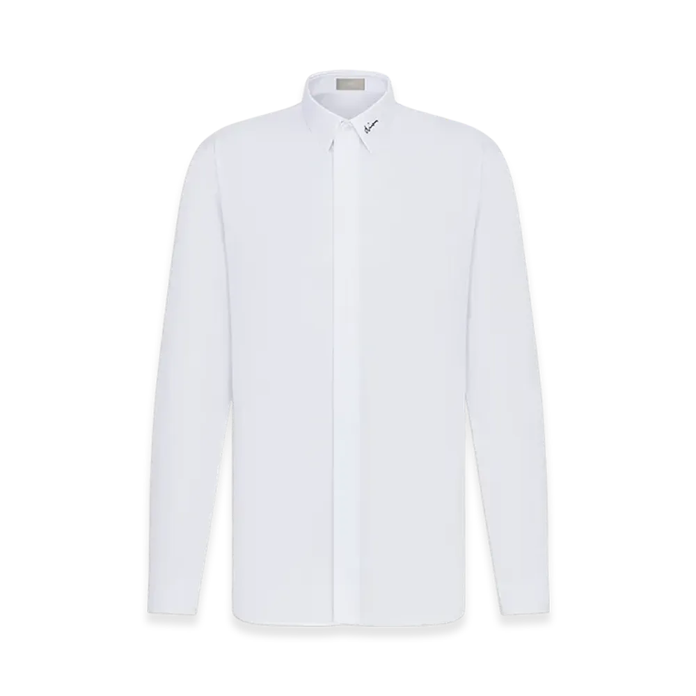 Dior Shirt with Dior Embroidery "White"