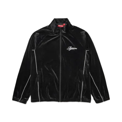 Supreme Velour Mesh Track Jacket "Black"
