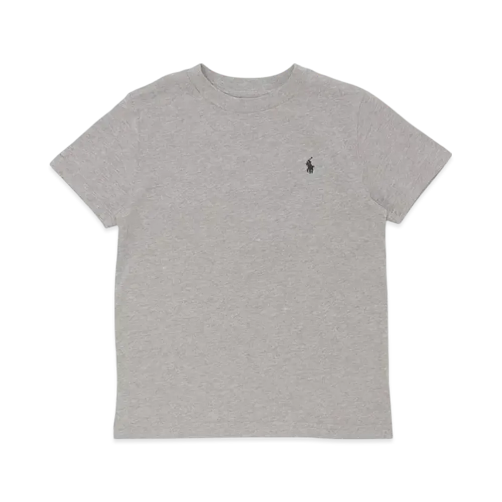 Polo Ralph Lauren Kids Short Sleeve Cotton Jersey Crewneck T-Shirt "Grey"