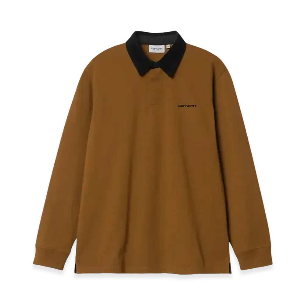 Carhartt WIP Cord Rugby Polo "Deep Hamilton Brown"