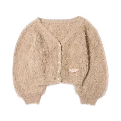 atmos pink x Girls Girls Mohair Cardigan "Beige"