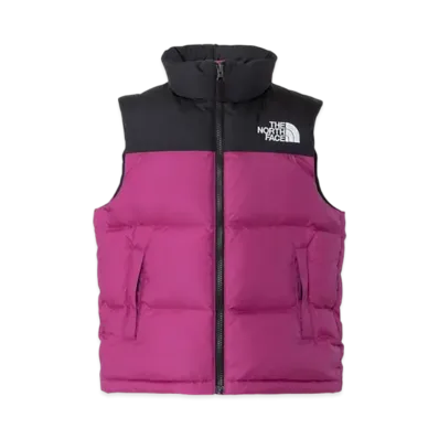 The North Face Kids Nuptse Vest "Black/Roxbury Pink"