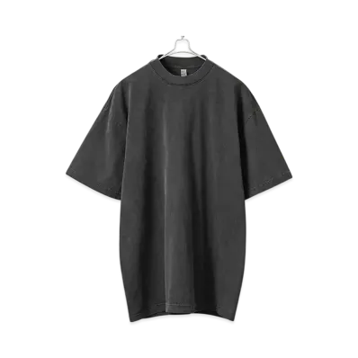 Los Angeles Apparel 6.5oz Pigment Dye Short Sleeve Crew Neck T-shirt "Vintage Black"