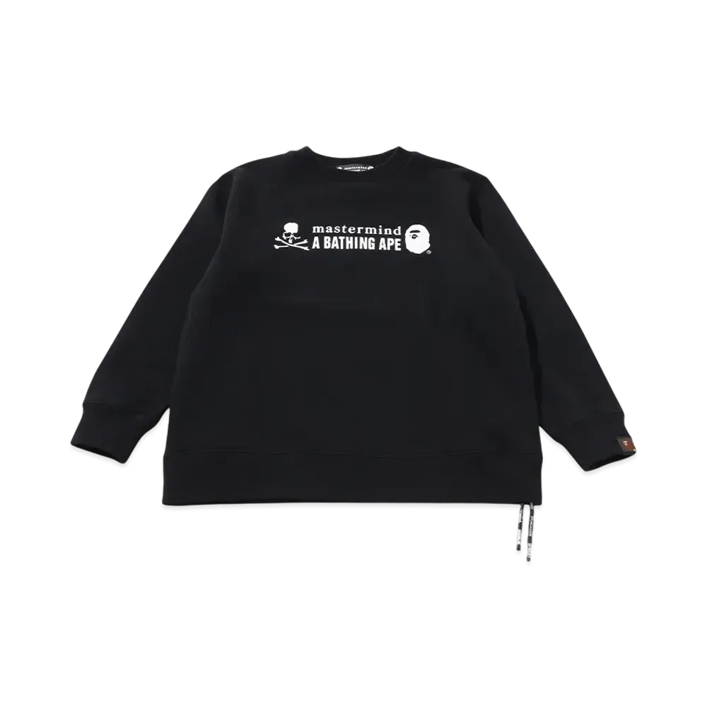 A BATHING APE x mastermind JAPAN Kids Crewneck Sweatshirt "Black"