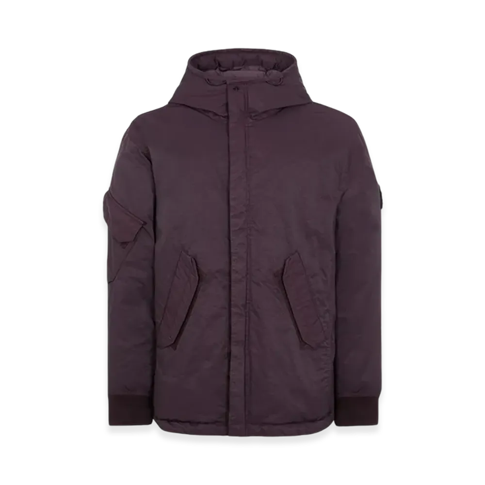 Stone Island 42521 Opaque Nylon Twill Down Hooded Jacket - 23FW "Dark Burgundy"