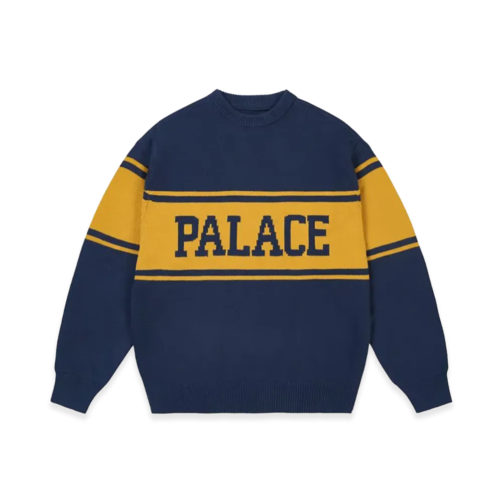 PALACE College Stripe Knit "Navy"