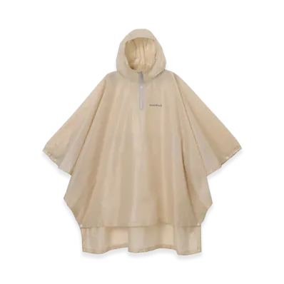 mont-bell Kid's Trekking Rain Poncho 135-165 "Ivory"