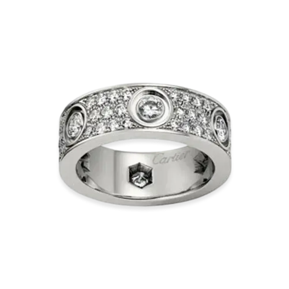 Cartier Love Ring, Diamond-Paved