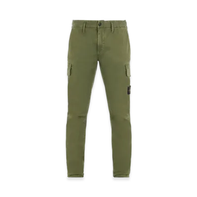 Stone Island 306L1 T.CO+OLD Stretch Broken Twill Cotton Cargo Trousers - 22FW "Olive Green"