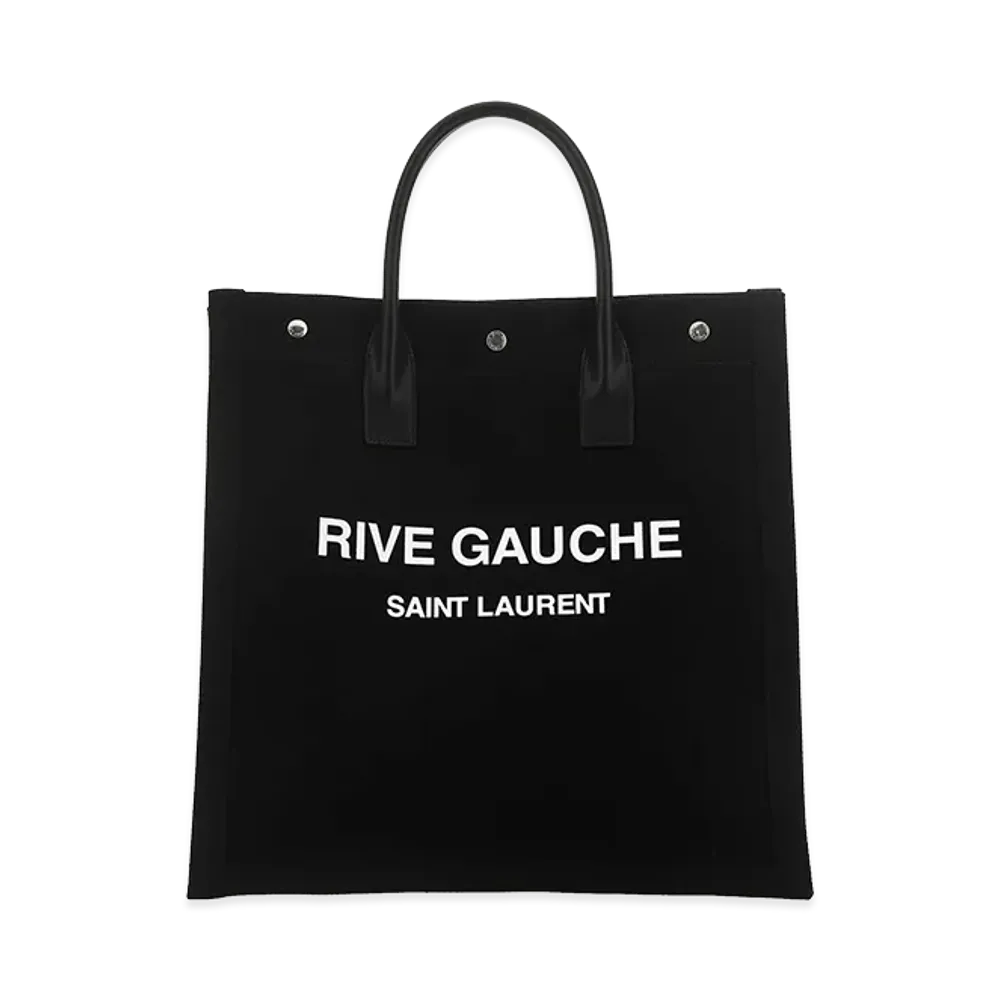 Saint Laurent Canvas Rive Gauche Shopping Bag "Black"