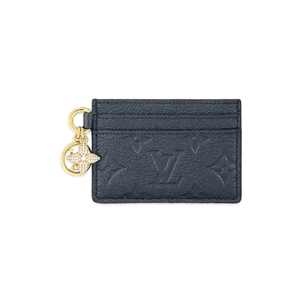 Louis Vuitton LV Charms Card Holder Monogram Empreinte Leather "Navy"