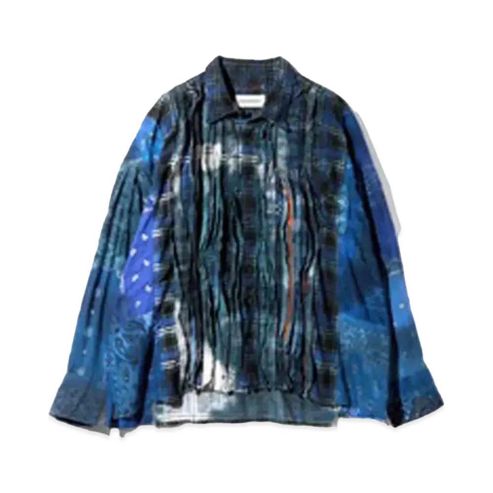 Needles x MIYAGIHIDETAKA Ribbon Wide Shirt / Tie Dye - Flannel + Bandana "Type 4"