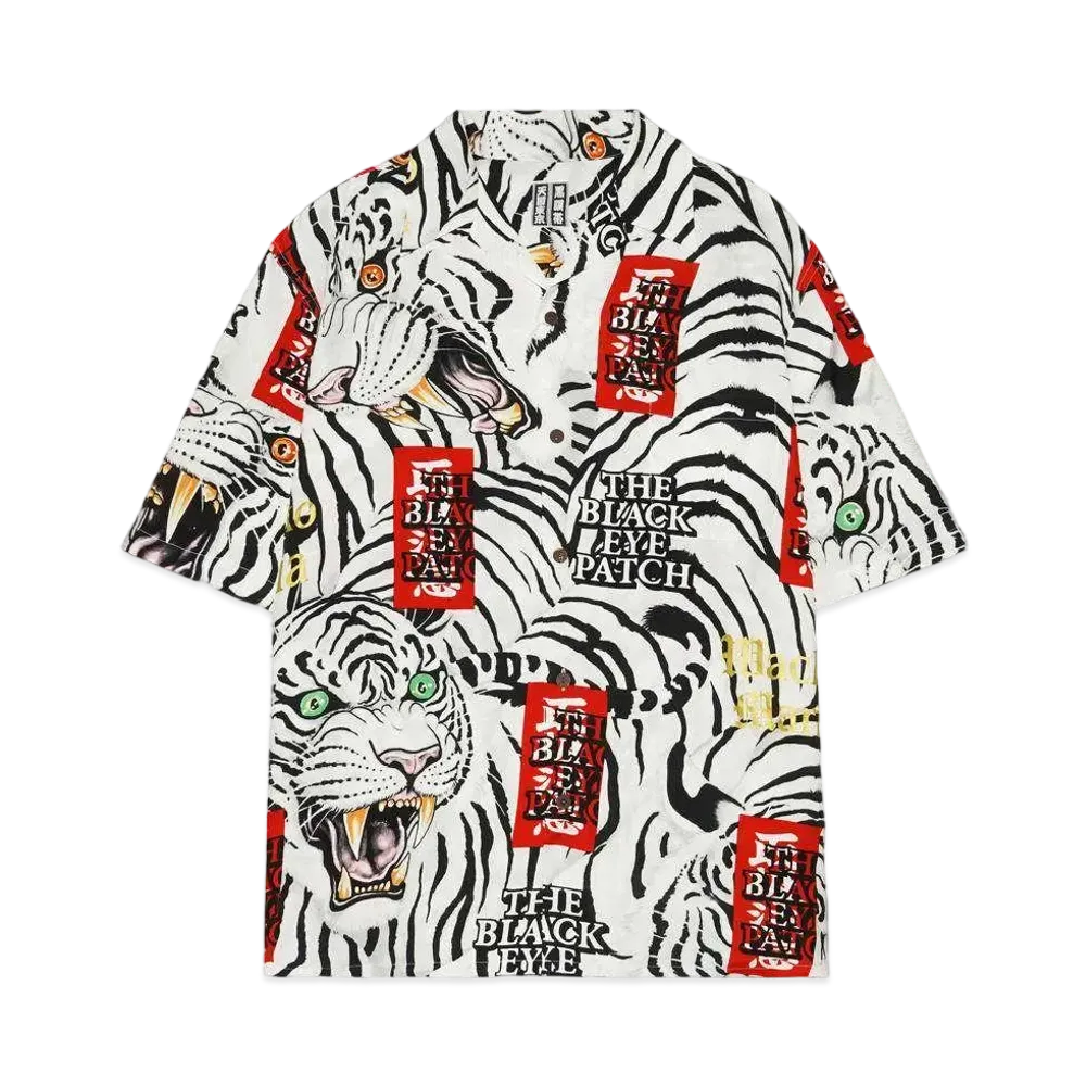 BlackEyePatch WACKO MARIA TIM LEHI Hawaiian Shirt "White"